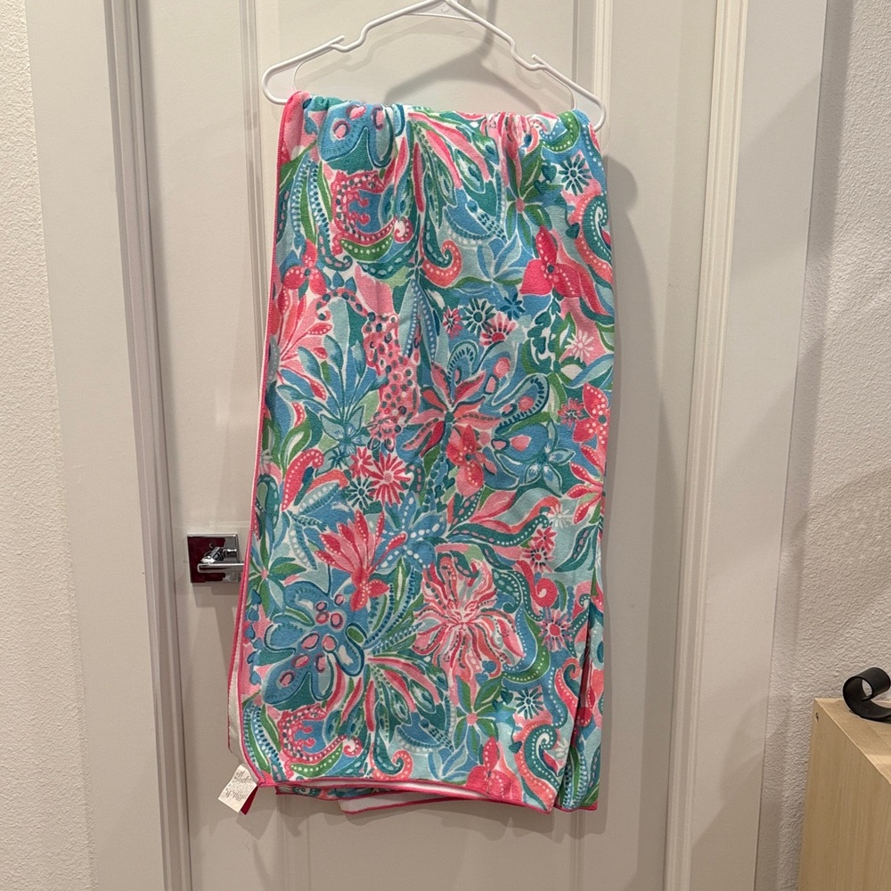 Lilly Pulitzer Pink and Blue Lounge Beach Towel